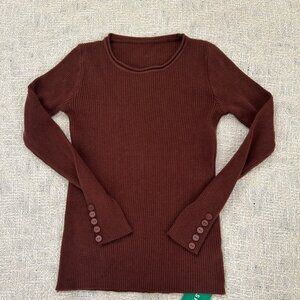 SHEIN  brown ribbed top Size XS